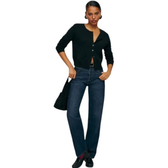 Anne Klein black button-down cardigan sweater size M - Picture 3 of 4